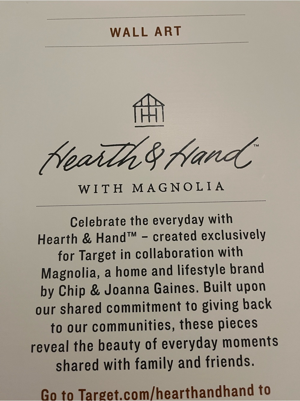 🌿 Hearth & Hand with Magnolia Framed Wall Art – 18” x 18” 🌿 - Picture 3 of 3